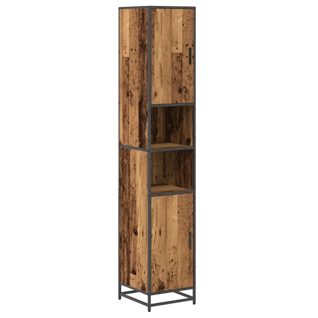 Set di mobili per il bagno con lo scaffale 3 pcs Legno vecchio 3402480