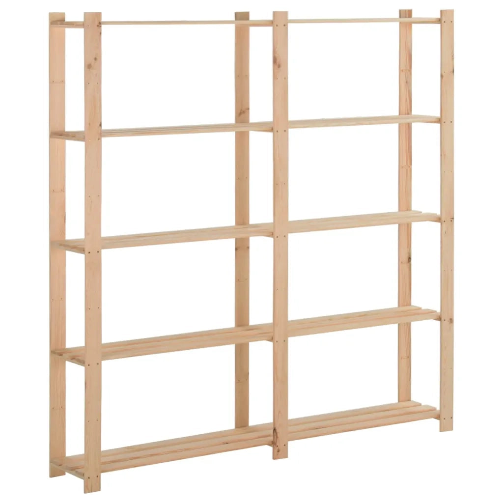 Scaffale a 5 Livelli 170x28,5x170 cm in Legno Massello di Pino cod mxl 44324