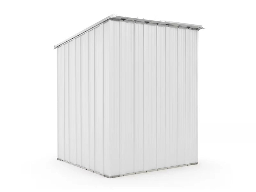 Box in Acciaio Zincato Casetta da Giardino in Lamiera 1.55 x 1.75 m x h2.02 m - 60 KG – 2.71 metri quadri - BIANCO