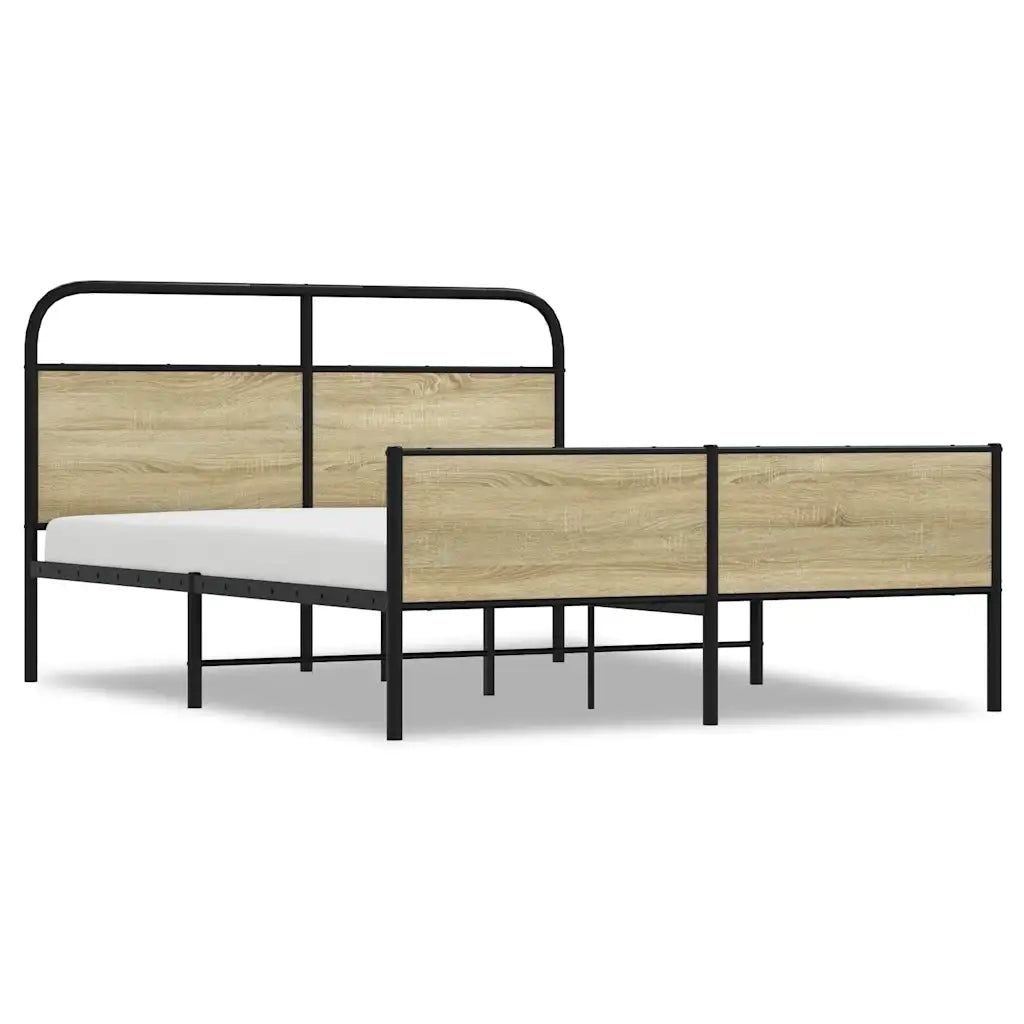 Giroletto senza Materaso in Metallo Rovere Sonoma 150x200 cm 3318693