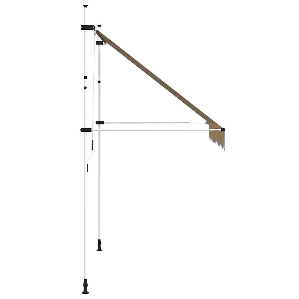 Tenda da Sole Retrattile Manuale 250 cm a Strisce Blu e Gialle 43227