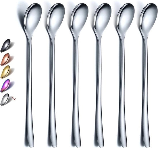 Set di Cucchiai in Acciaio Inossidabile Premium, Spatola per Caffè, Cucchiaio per Cocktail, Cucchiaio per Gelato