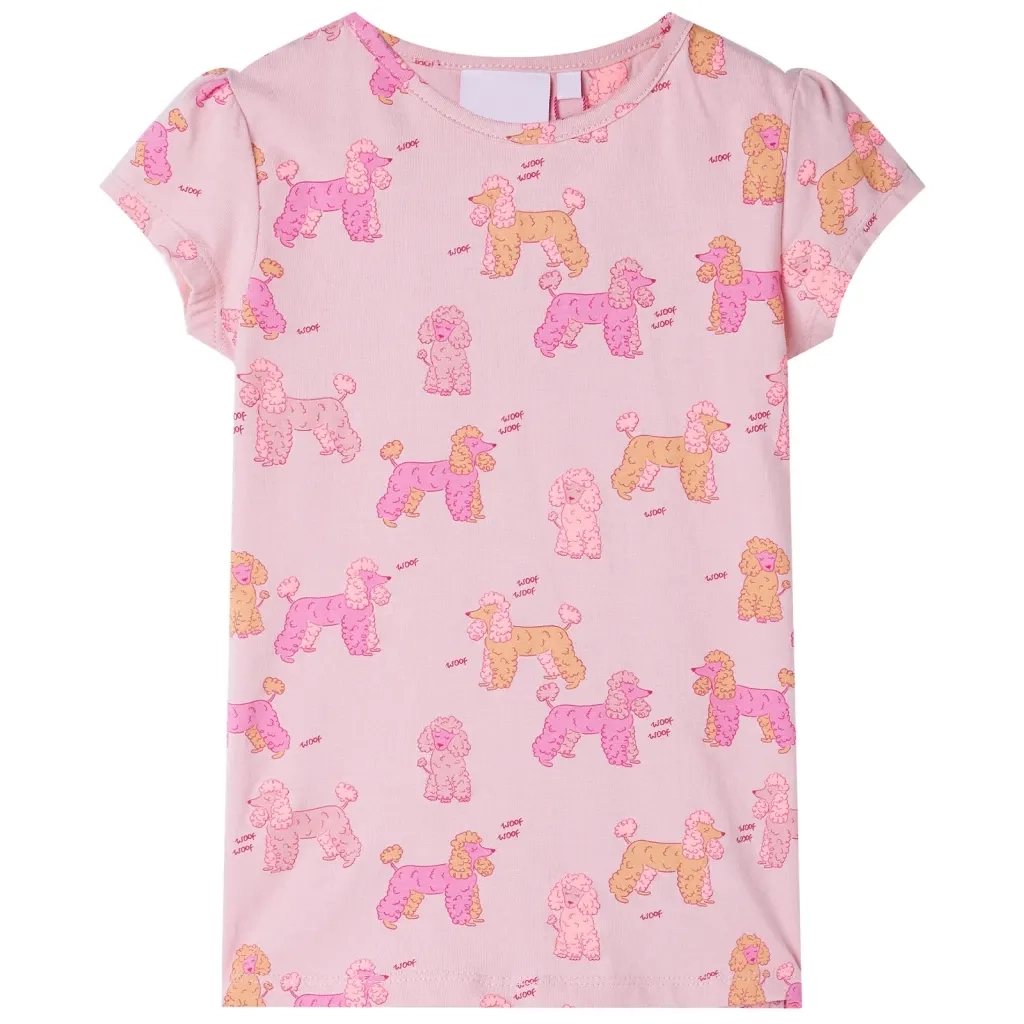 Pigiama da Bambina a Maniche Corte Rosa Chiaro 128 CFW5957010