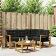 Set di divani da esterno con cuscino 5 pcs Naturale e Nero 3368647