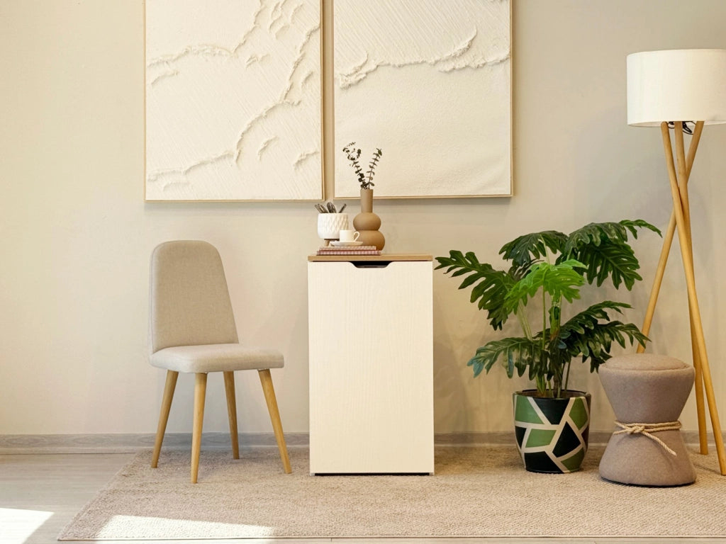 Scrivania in legno "Modulo" - 97 x 47 x 75 cm - Beige