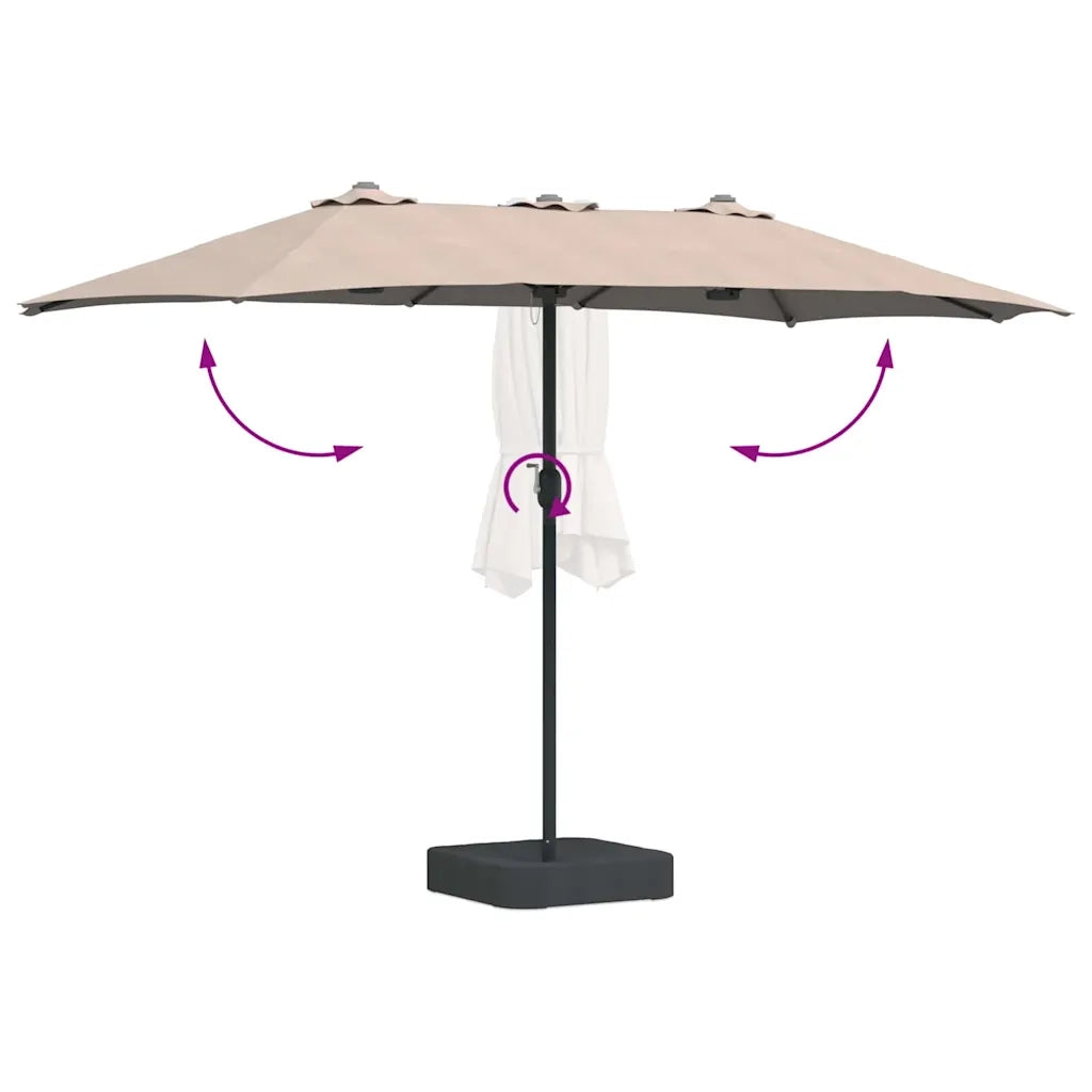 Ombrello da giardino-Ombrellone da spiaggia Talpa 385 x 209 x 244 cm