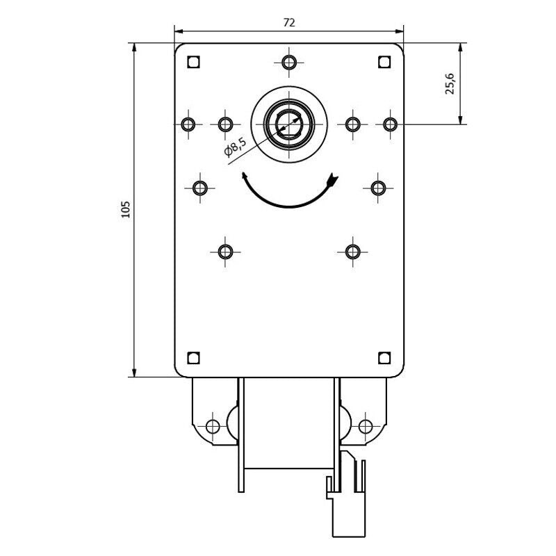 Ricambistufeapellet Motoriduttore per Stufa a Pellet KENTA K9175004 1 RPM Albero 8,5mm motorino carico Pellet Rotazione oraria