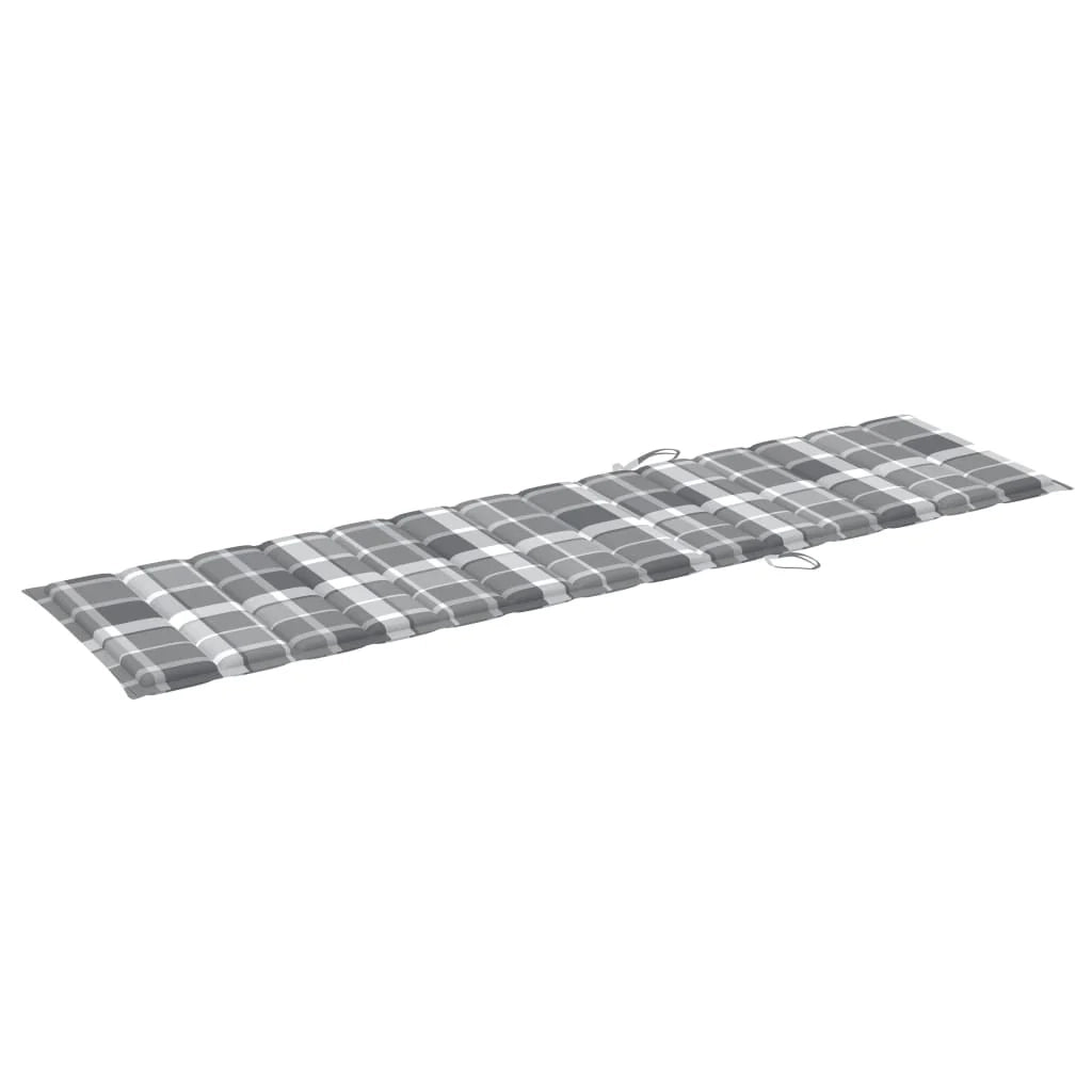Set di 2 sdraio sedia a sdraio prendisole lettino da giardino terrazza arredamento da esterno con tavolo e cuscino in legno massello di teak 02_0012090