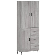 Credenza | Madia | Buffet da pranzo | Armadio da pranzo Grigio Sonoma 69,5x34x180 cm in Legno Multistrato