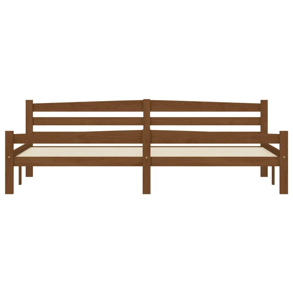 Giroletto senza Materaso Ambrato in Legno Massello 200x200 cm 322081