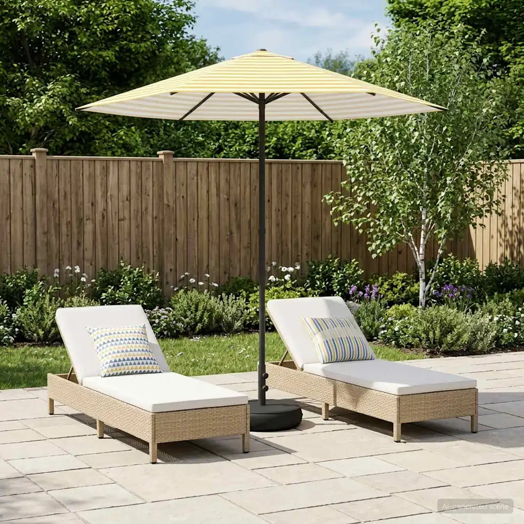 Ombrello da giardino 230 x 230 cm Poliestere Rettangolare 42036219