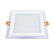 Trade Shop - Pannello Led Incasso Luce 3000k-6500k 12w Quadrato Am-cs-12 Con Bordo Traparente 00687 -