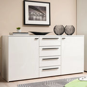 Madia Maropati, Credenza 2 Ripiani, 163x40x80.5h cm Bianco