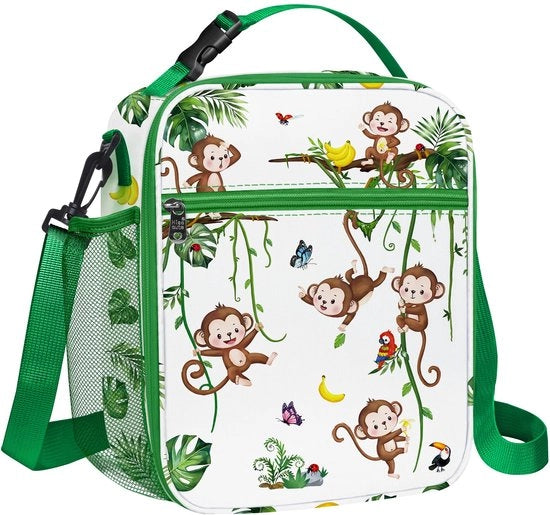 Tas di Picnic Isolata per Bambini, Piccola Tasca per Ragazzi e Ragazze con Contenitore per Fiaschi, Tas di Picnic Idrorepellente per Picnic e Scuola