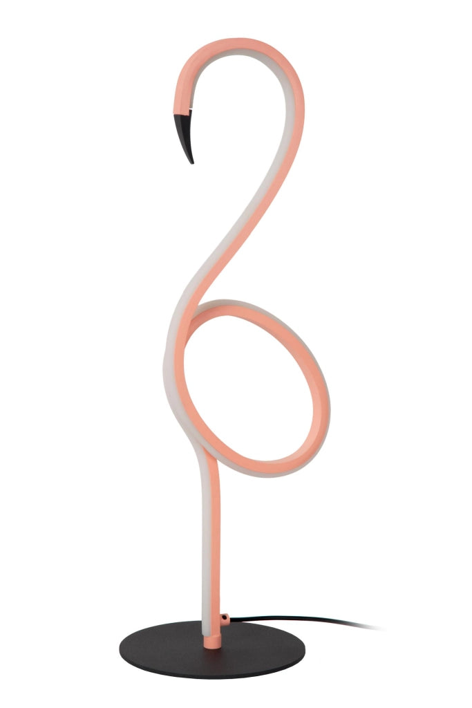 Lampada da tavolo Flamingo LED RGB rosa nero Lucide