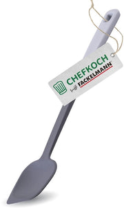 Puntlepel in acciaio inossidabile, prodotto in Germania, di alta qualità e sostenibile, adatto per utensili da cucina verniciati, resistente al calore fino a 270°C, realizzato con materiali riciclati, colore grigio scuro/grigio chiaro