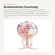 Decorazione di Sposa Kunstmatig Rosso - Bouquet di Sposa - Decorazione di Matrimonio Romantica - Fatto a Mano - Elegante 26cm/21cm - Bouquet di Matrimonio