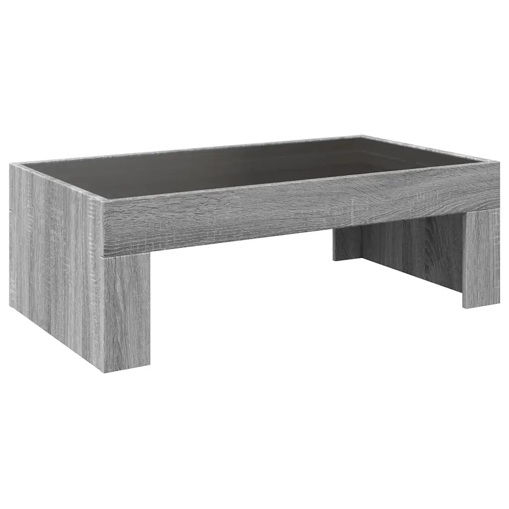 Tavolino da Salotto con LED Infinity Grigio Sonoma 90x50x30 cm