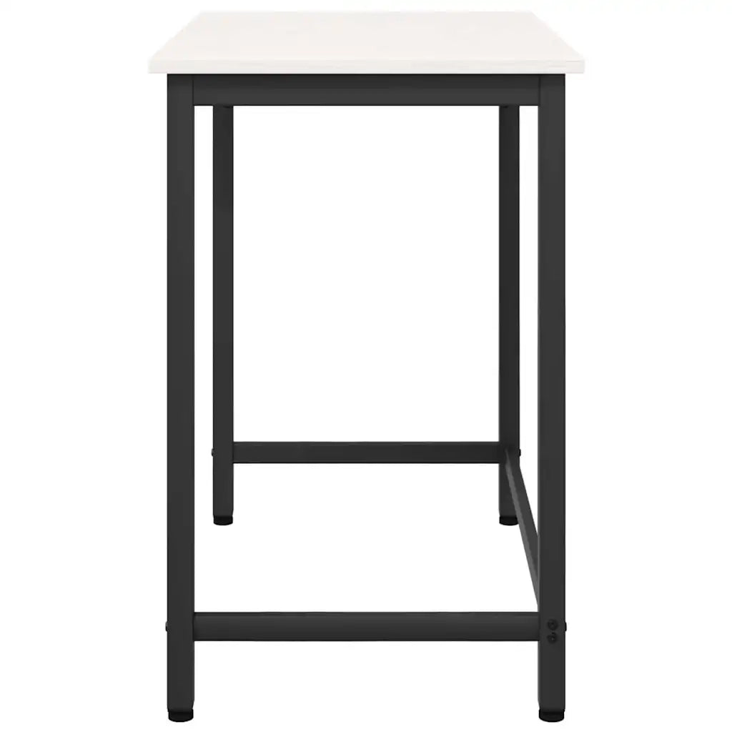 tavolo Bianco 80 x 50 x 77 cm Legno ingegnerizzato e acciaio