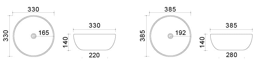 Lavabo da appoggio slim mod. 01 grigio cemento