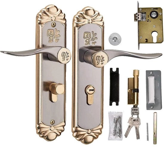 Cilindro di chiusura per porta interna - Cilindro per serratura - Cilindro per porta camera da letto - Cilindro con meccanismo a vite - Distanza di azionamento 5 cm - Cilindro per serratura a vite