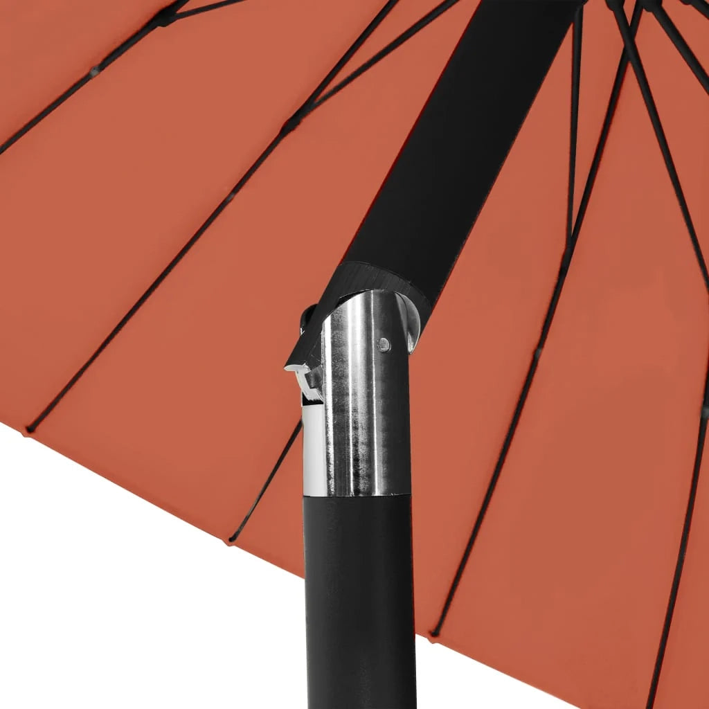 Ombrellone da esterno e palo con struttura in alluminio 270 cm terracotta 02_0008284