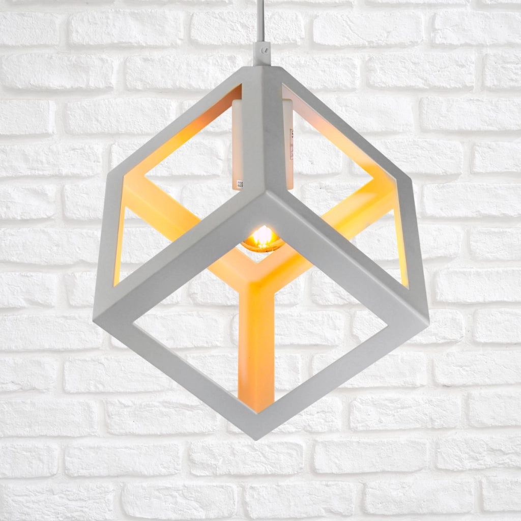 Lampada a sospensione Polux Sweden bianca E27 Ø16 metallo