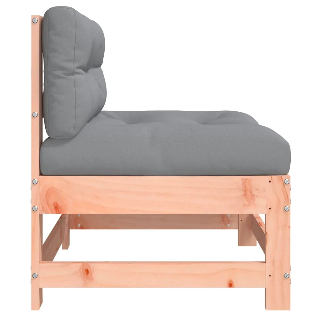 Divano componibile-Divani Centrali con Cuscini 2 pz in Legno Massello di Douglas 396119