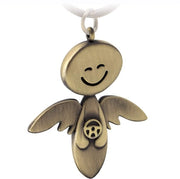 Accessori per auto con forma di angelo con volante - Porta chiavi in metallo lucido con finitura a specchio - Regalo per il buon viaggiatore - Scegli la guida sicura
