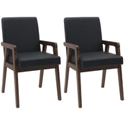 Sedie da Pranzo con Cuscini 2 pz | Sedie da cucina Marrone Legno Massello di Hevea