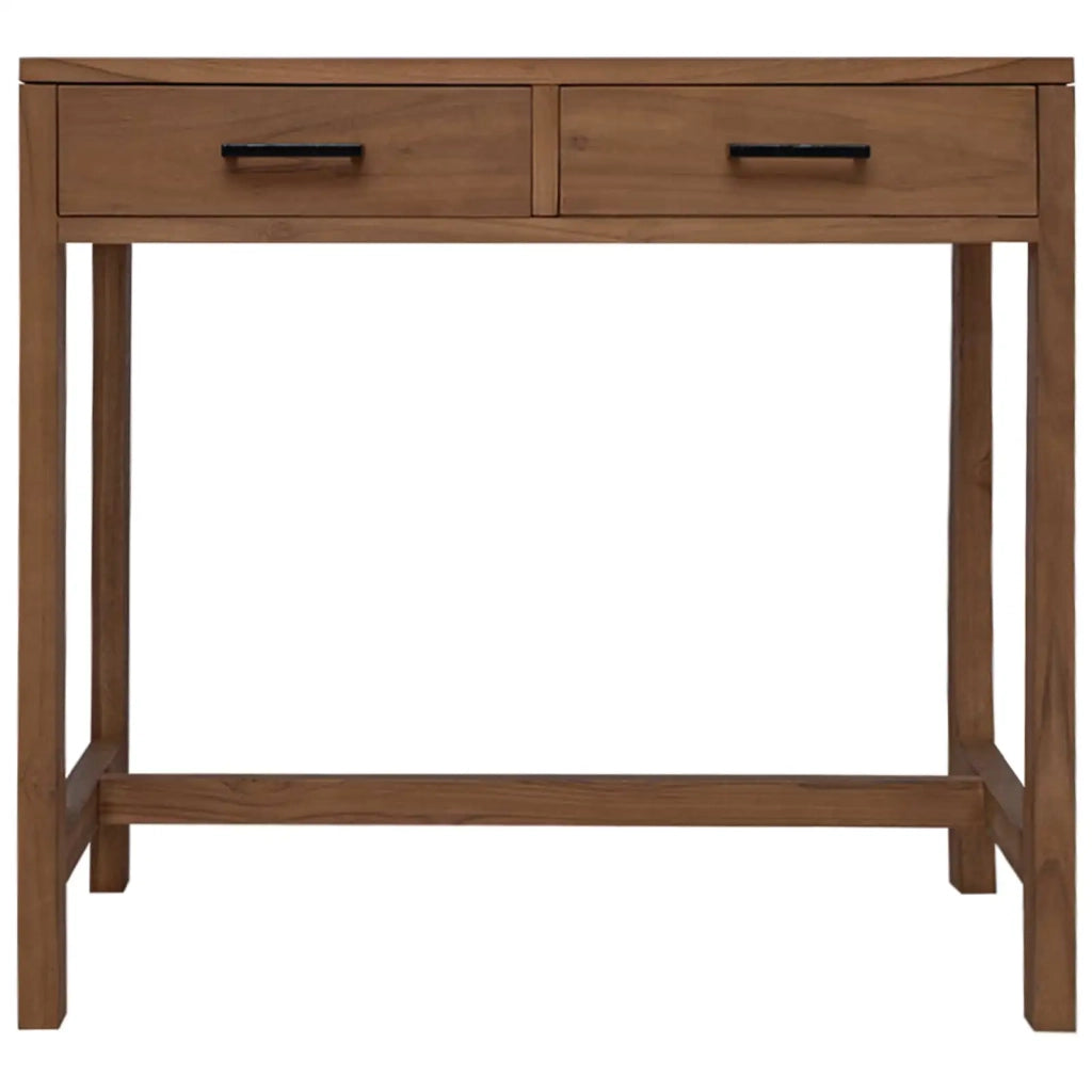 Scrivania con Cassetti Naturale Legno di teak solido 42026903
