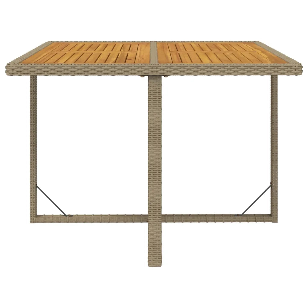 Set da Pranzo per Giardino 5 pz con Cuscini in Polyrattan Beige cod mxl 38601