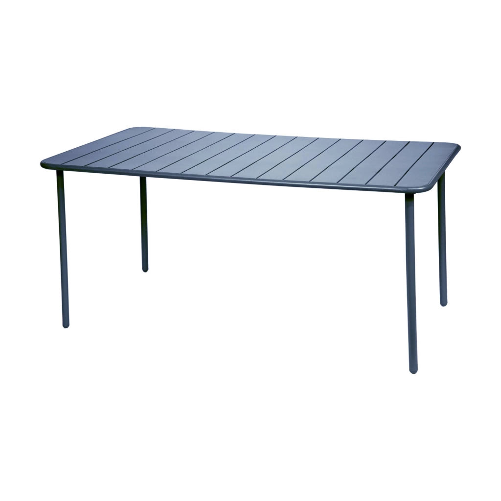 Tavolo da giardino bistrot in metallo 6-8 posti, 160cm, blu navy