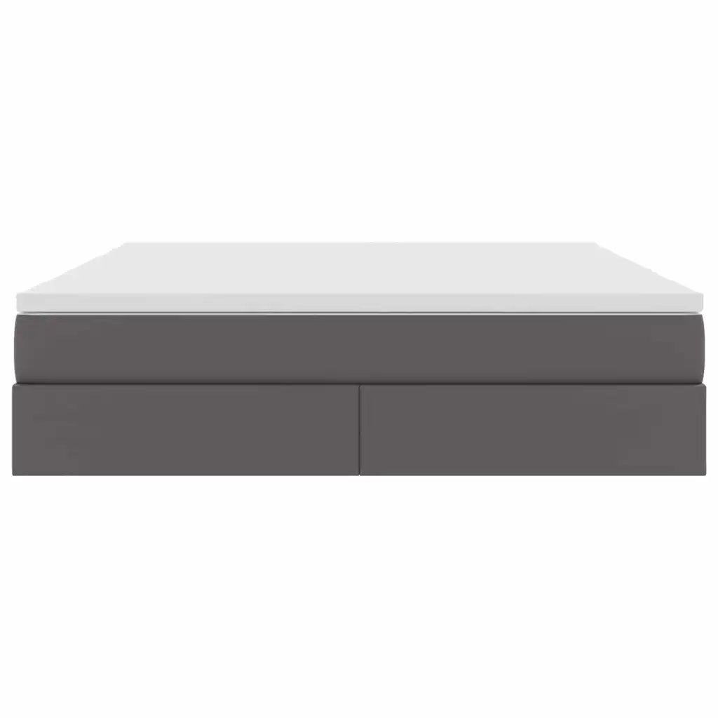 Letto con contenitore e materasso Grigio 180 x 200 cm