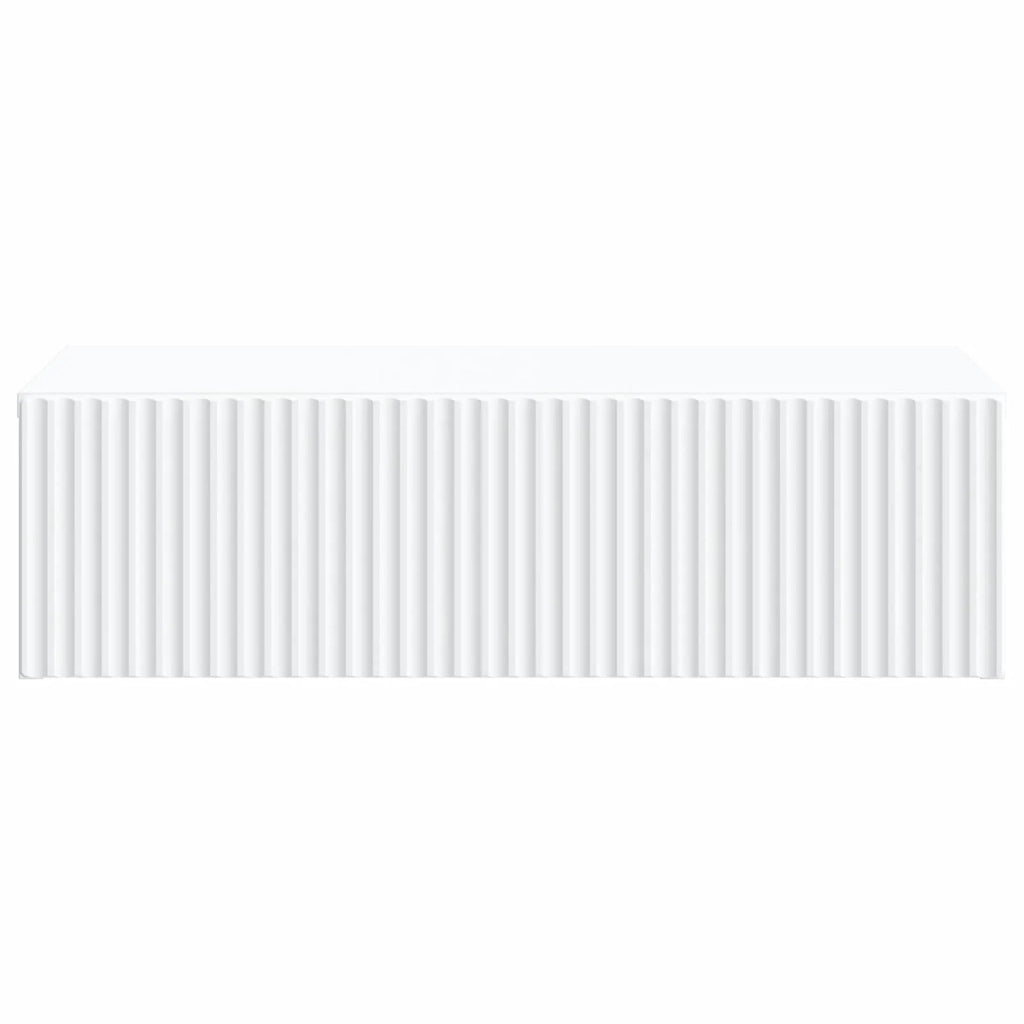 Tavolino da Parete Laterale Bianco 59 x 34,5 x 17 cm 898485