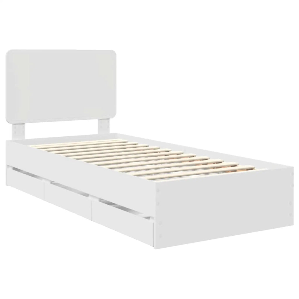Struttura del letto Bianco 75 x 190 cm Legno Ingegnerizzato