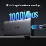Stazione di Docking 10 Gbps USB C/A - HDMI 4K 60Hz - PD 100W - Ethernet - lettore di schede SD/TF - hub USB C - compatibile con iPhone 15/15 Pro - MacBook - iPad - Surface Pro/Go - Steam Deck