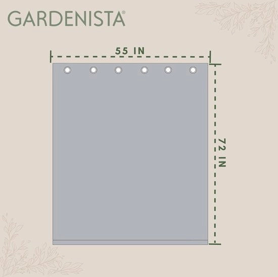 Ombrellone esterno con occhielli, aree private per veranda, terrazza, giardino, serra, pergola o balcone, impermeabile e chiusura solare (140 x 183 cm), grigio