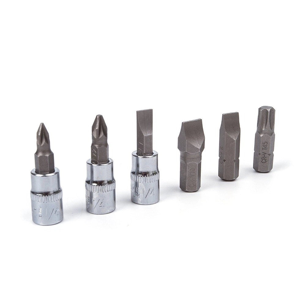 Trade Shop - Cassetta Valigetta Set Cricchetto 94 Pz Kf-94 Acciaio Cromo Vanadio 1/2" 1/4" -