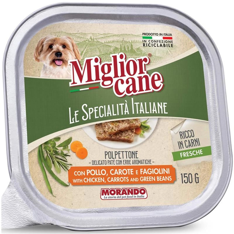 MIGLIOR CANE SPECIALITÀ PATE DA 150 GR POLLO CAROTE E FAGIOLINI