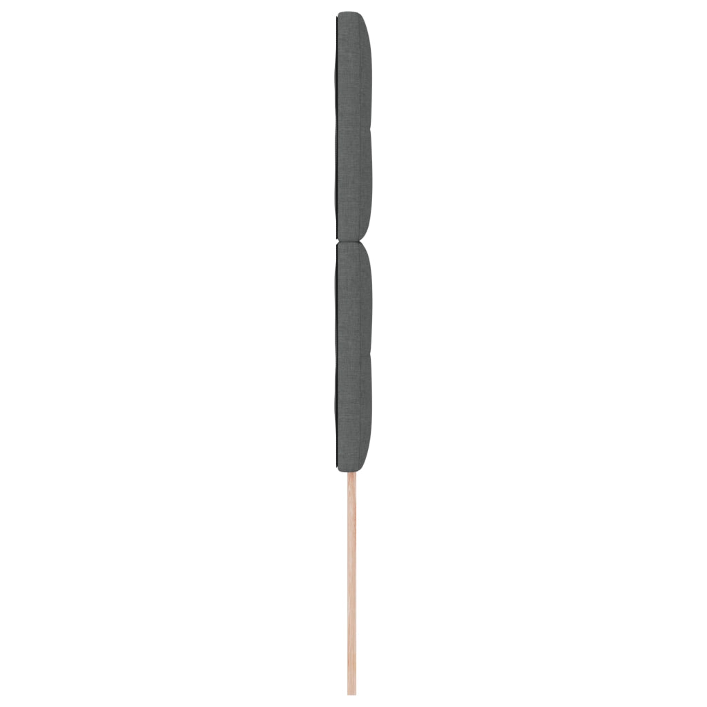 Testiera  con bottoni imbottita grigia scura 80 cm in tessuto