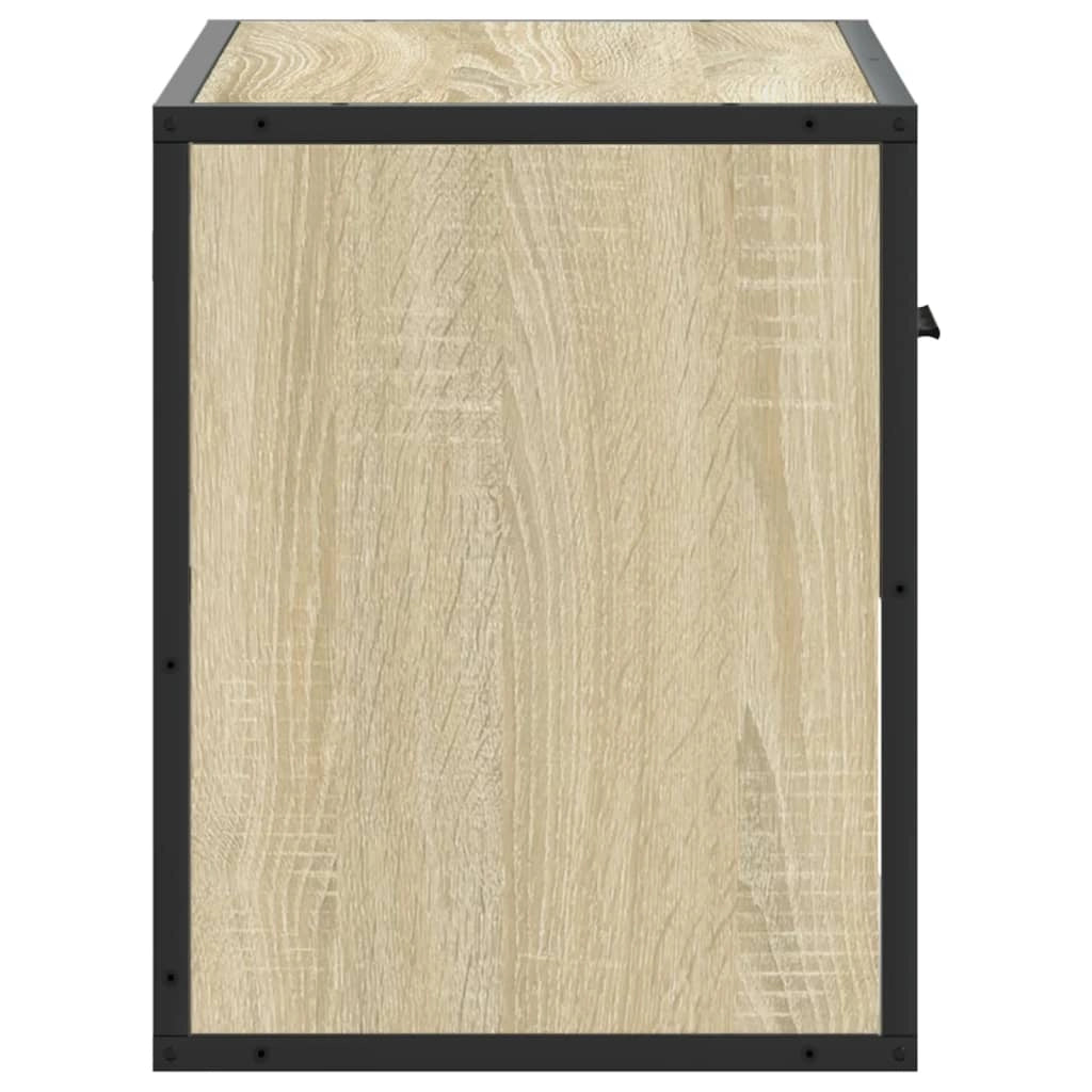 Mobile TV multimediale mensola TV credenza mobile TV sala da pranzo soggiorno camera da letto rovere Sonoma 60 x 31 x 39,5 cm legno ingegnerizzato e metallo marrone 02_0027528