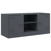 Mobile TV multimediale scaffale TV credenza TV adatto per sala da pranzo soggiorno camera da letto antracite 99 x 39 x 44 cm acciaio antracite 02_0026410