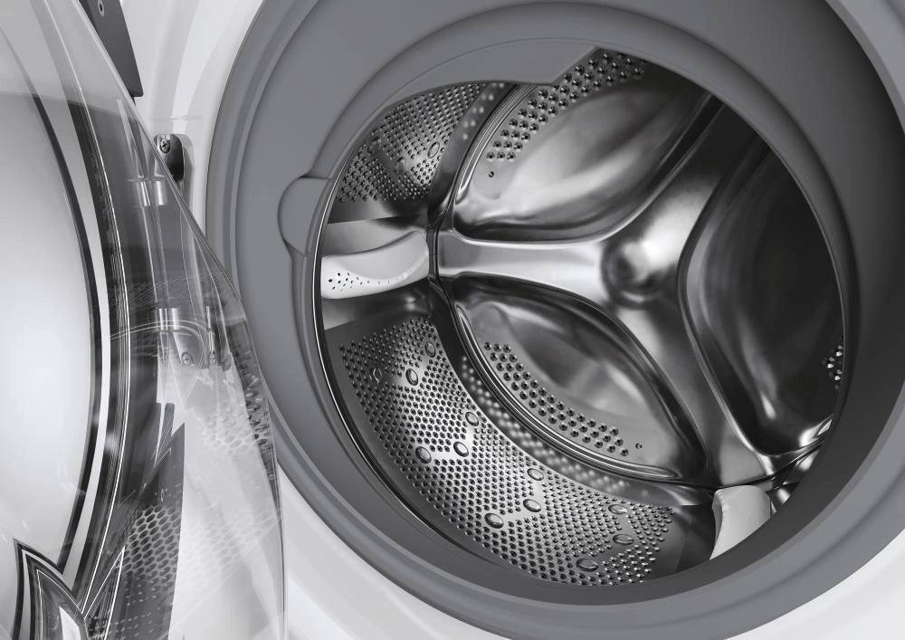 Hoover H-WASH&DRY 550 H-WASH 550, Lavasciuga Slim 8+5 KG, 30% più efficente della classe A, 1400 giri, Bianco, Inverter, Vapore, Wi-Fi, H5DPB 485BC9/1-S