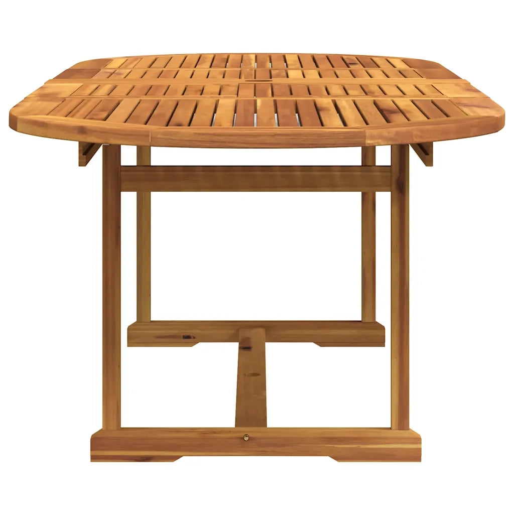 Set Pranzo da Giardino 9pz Legno Massello di Acacia e Textilene