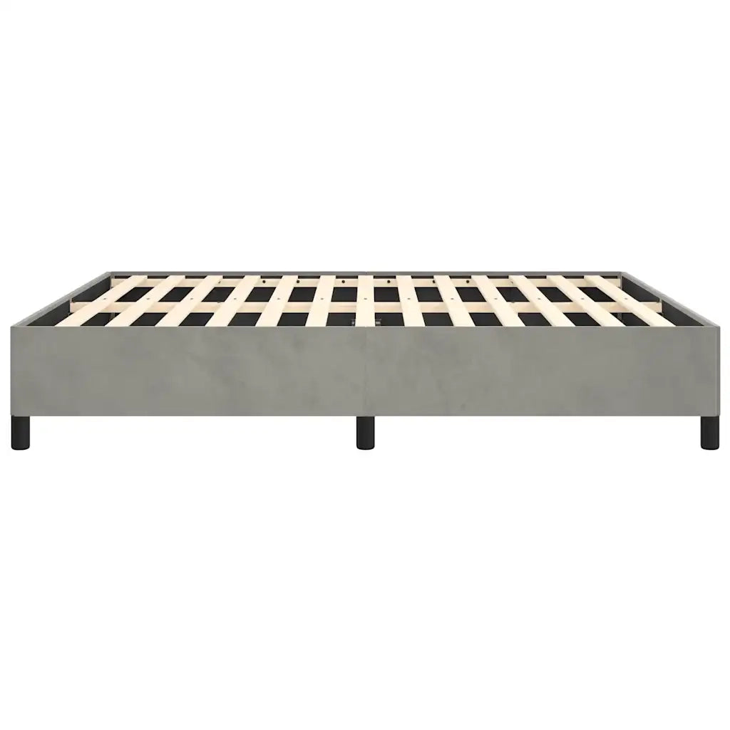 Struttura letto senza Materasso Grigio Chiaro 152x203 cm matrimoniale Velluto 347357