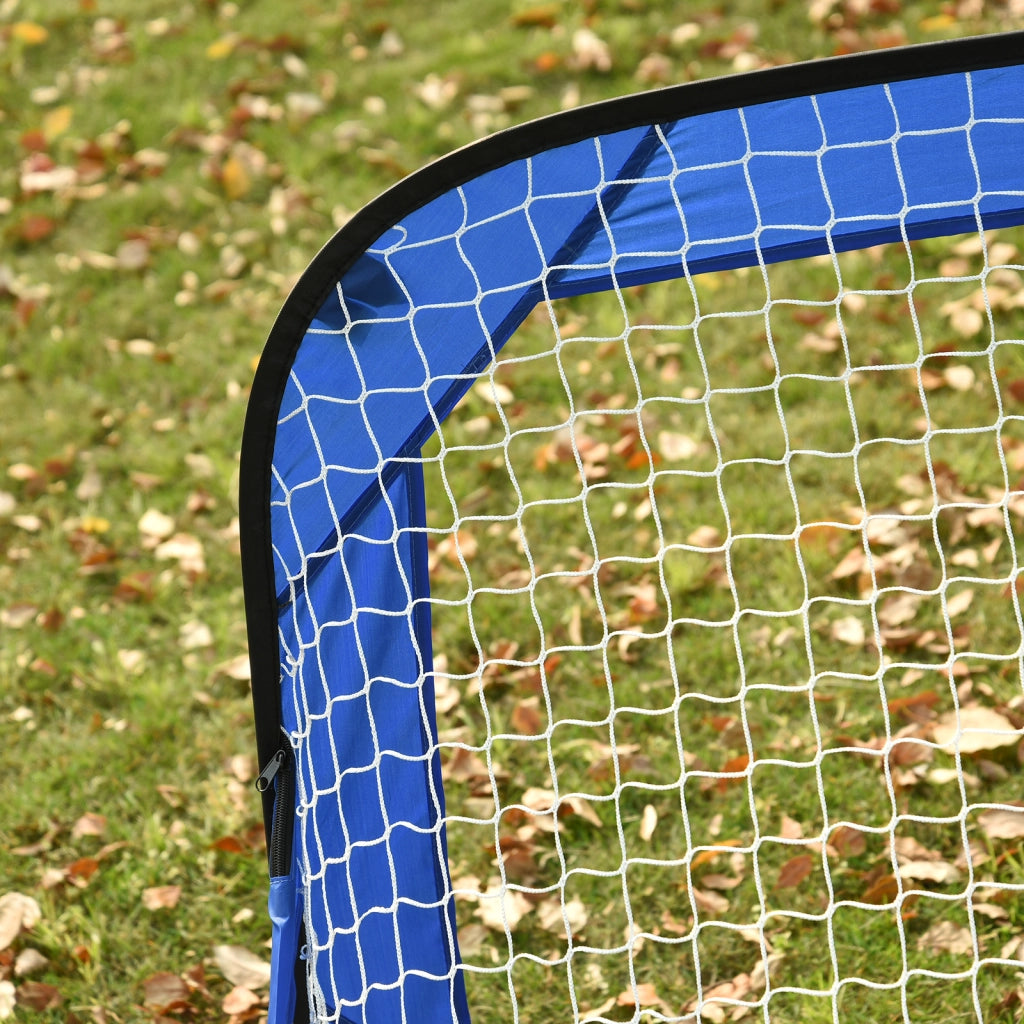 Porte da Calcio Portatili, 2 Pezzi, Set, Piegevoli, con Borsa, Blu, 123x80x80 cm ¨C Minimal
