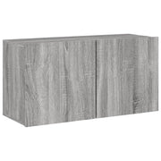 Mobile TV multimediale scaffale TV credenza mobile TV sala da pranzo soggiorno camera da letto a parete Sonoma 80 x 30 x 41 cm grigio 02_0028192