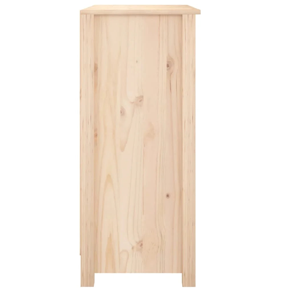Buffet credenza cassettiera armadio mobile contenitore organizer per cucina soggiorno salotto 70 x 35 x 80 cm legno massello di pino marrone 02_0029645