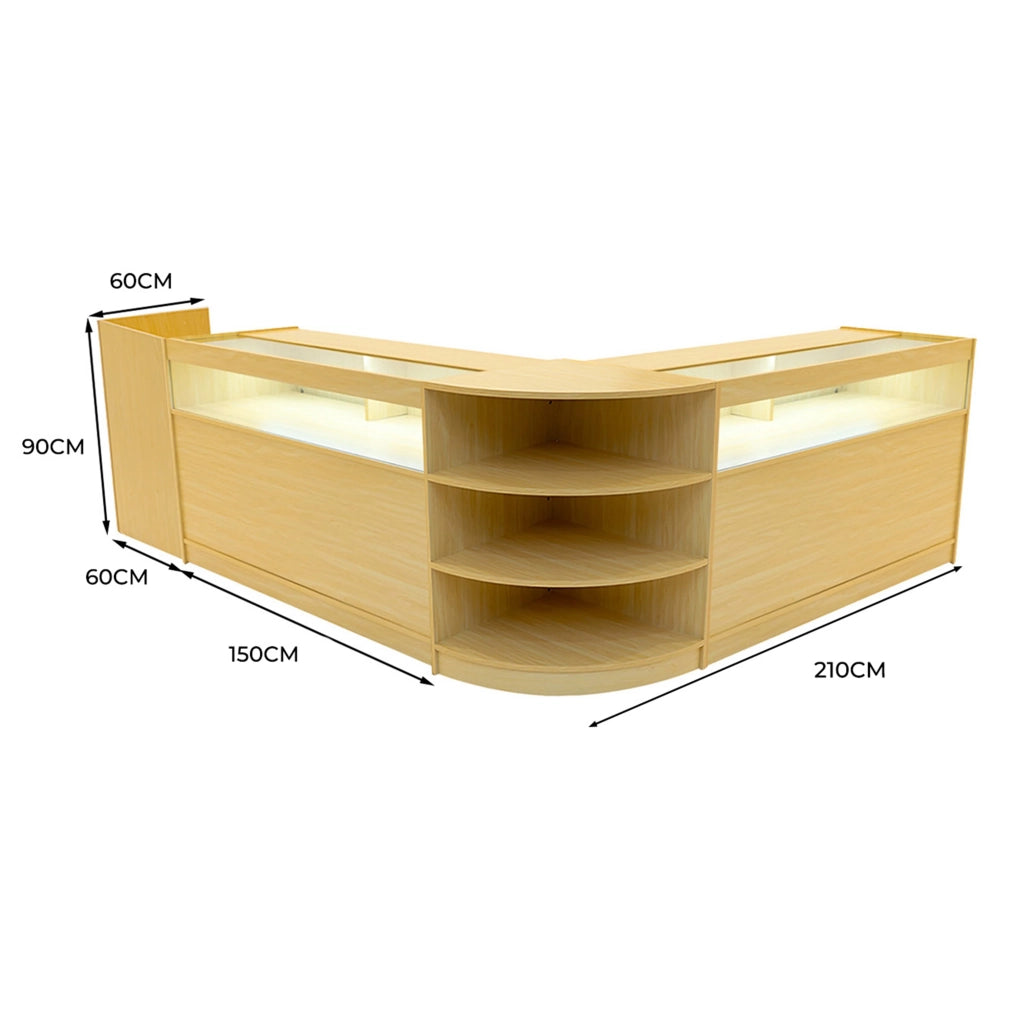 Set Banconi Acero LED Sagittarius B1500 LM60 TB60 Vetrina con Serratura